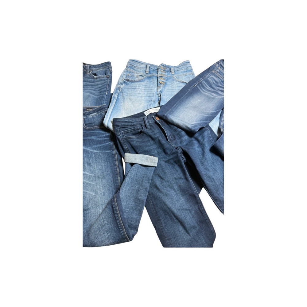 Woman's Skinny Jean Bundle Of 5 Blue Denim Jeans Sizes 24-26 - Picture 4 of 8